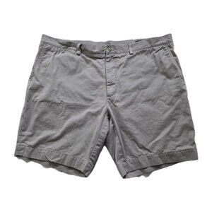 Polo Ralph Lauren Chino Shorts Mens 42 Gray Pockets Zip Cotton Classic Fit 9"